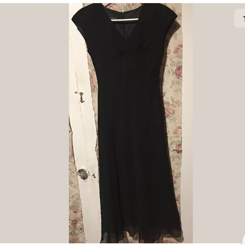 Jones New York Black Beaded Dress Sz 4